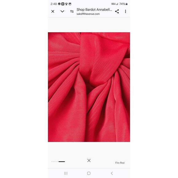 Bardot Annabelle Bow Plunge Neck Mini Dress Candy Pink Size 12 XXL MSRP $169 NWT - Picture 7 of 16